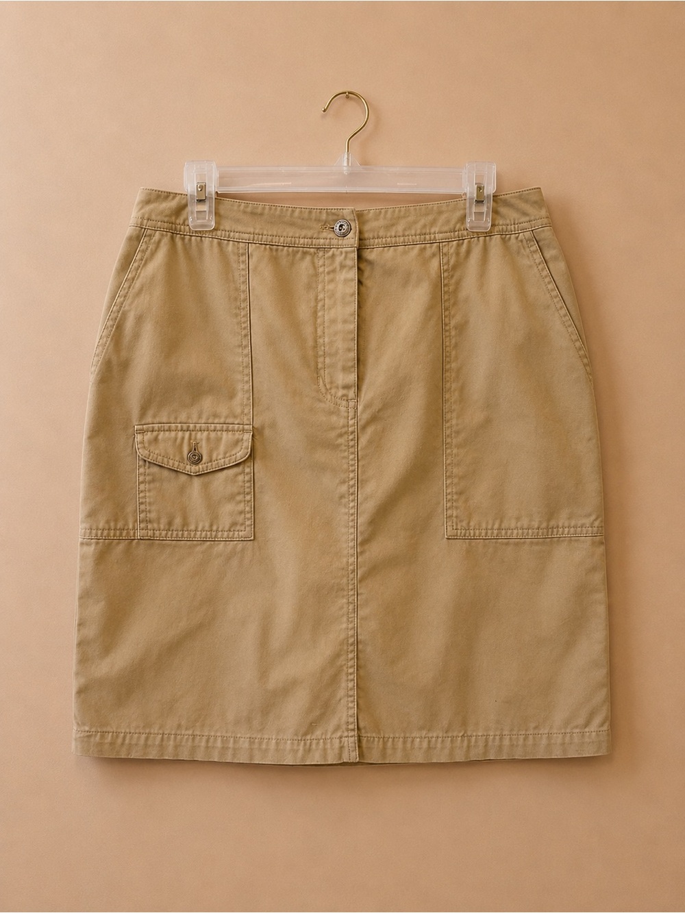Ralph Lauren Tan Utility Mini Skirt